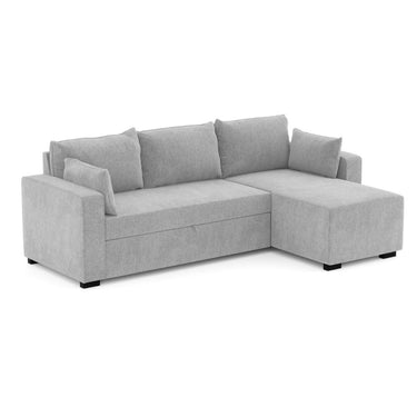 3 Seater Sofa Bed with Reversible Chaise Longue - Light Grey