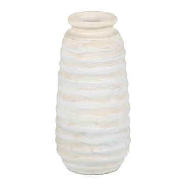Vase Cream Ceramic 15 x 15 x 30 cm