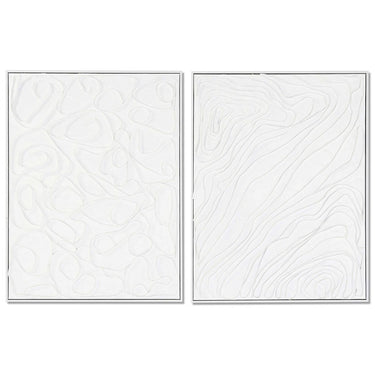 Painting DKD Home Decor 60 x 3,2 x 80 cm Abstract With relief Urban (2 Units)