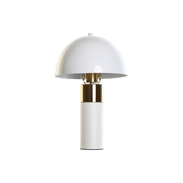 Lampe de bureau DKD Home Decor Doré Métal Blanc 220 V 50 W 24 x 24 x 36 cm