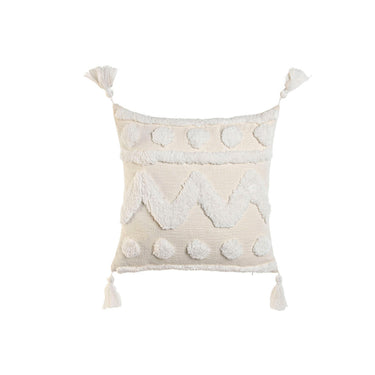 White CushionTassels Boho (45 x 15 x 45 cm)