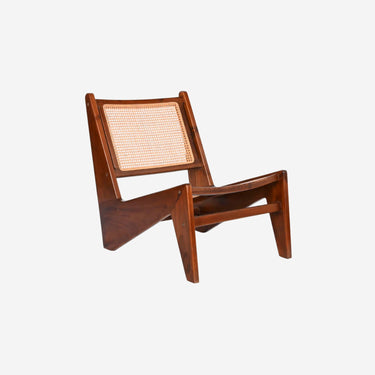 Dunkelbrauner Sessel aus Naturholz (60 x 77 x 71 cm)