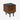 Mesinha de cabeceira preta castanha em madeira de manga (40 x 40 x 50 cm)