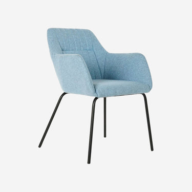 Cadeira Azul Céu com Pernas de Metal Preto (58 x 59 x 76 cm)