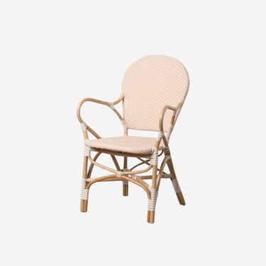 Chaise de salle à manger beige en rotin (57 x 62 x 90 cm)