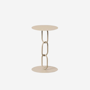 Cream Side table in metal (30,5 x 30,5 x 50 cm)