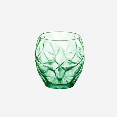 Set of 6 Green Glasses in Oriental Style (400 ml)
