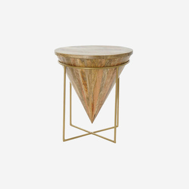 Side table in Mango wood and Metal (40 x 40 x 45 cm)
