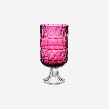 Pink Vase in Glass (13 x 26,5 x 13 cm)