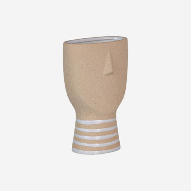 Pflanzgefäß aus Keramik, natürlich (14 x 9 x 21,5 cm)