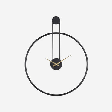 Reloj de pared de metal negro (50 x 5 x 62 cm)