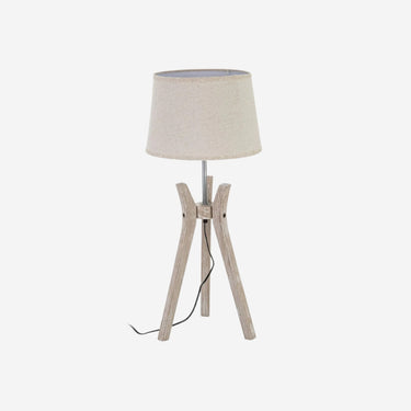 Lampada da tavolo con supporto in legno (30 x 30 x 69 cm)