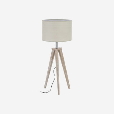 Lampada da tavolo con supporto in legno (30 x 30 x 71 cm)