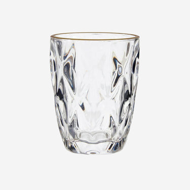 Transparentes Glas mit goldenem Finish (270 ml) (6 Einheiten)