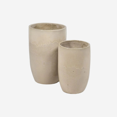 Vase Cream Ceramic 52 x 52 x 80 cm (2 Units)