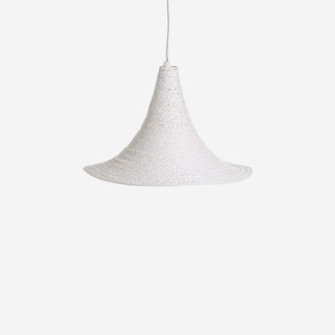 White Ceiling Light in Rope (34 x 34 x 22 cm)