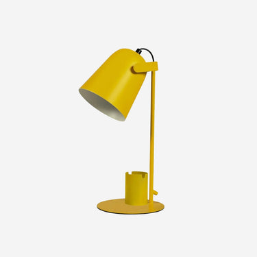 Lampe de bureau jaune en métal (35 cm)