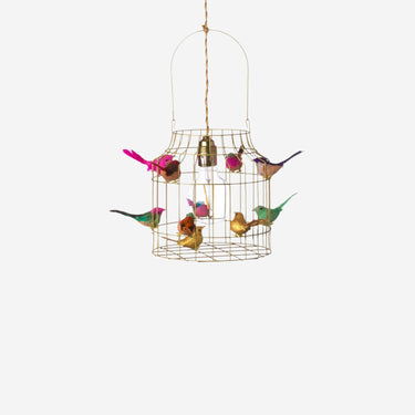 hanging lamp birds gold mixed