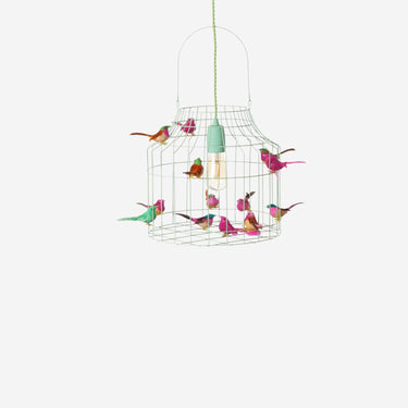 hanging lamp birds mint mixed