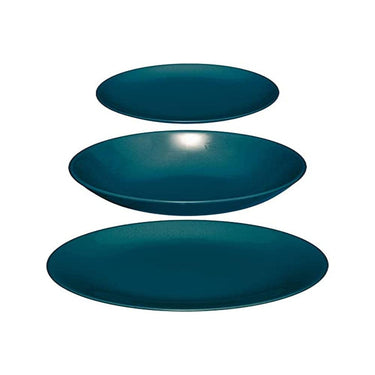 Service de table en céramique bleue (18 pièces)