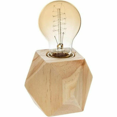 Lampe de table hexagonale en bois (7,5 x 8 cm)