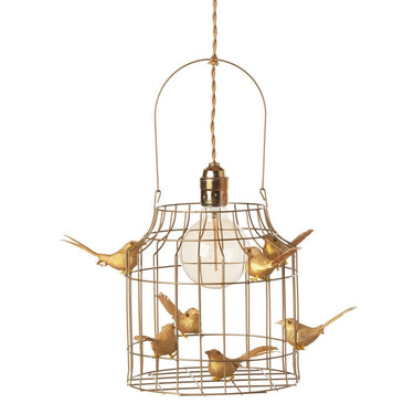 hanging lamp birds gold