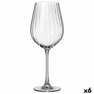 Bicchiere da vino Bohemia Crystal Optic Trasparente 650 ml 6 Unità