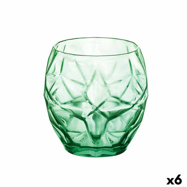 Ensemble de 6 verres verts de style oriental (400 ml)