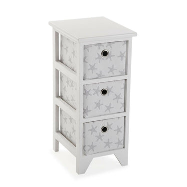 Chest of drawers with Grey Stars (29 x 58 x 23 cm)
