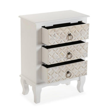 White Chest of drawers in Wood (25 x 64 x 48 cm)
