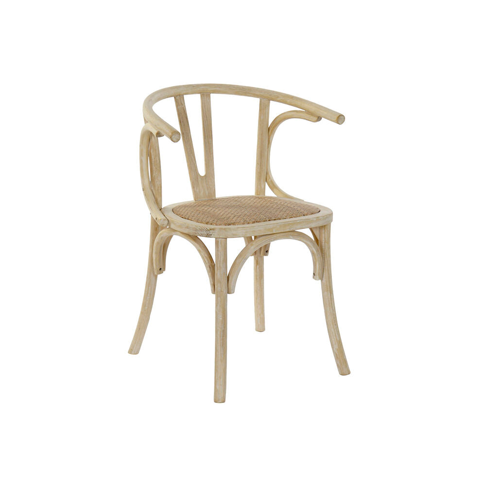 Dining Chair in Wood and Rattan (56 x 50 x 76 cm)