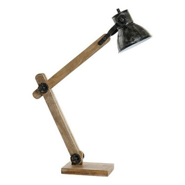 Tischlampe aus Holz mit schwarzem Metallfinish (17 x 50 x 80 cm)