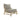 Fauteuil gris clair en bois de teck naturel (82 x 80 x 73 cm)