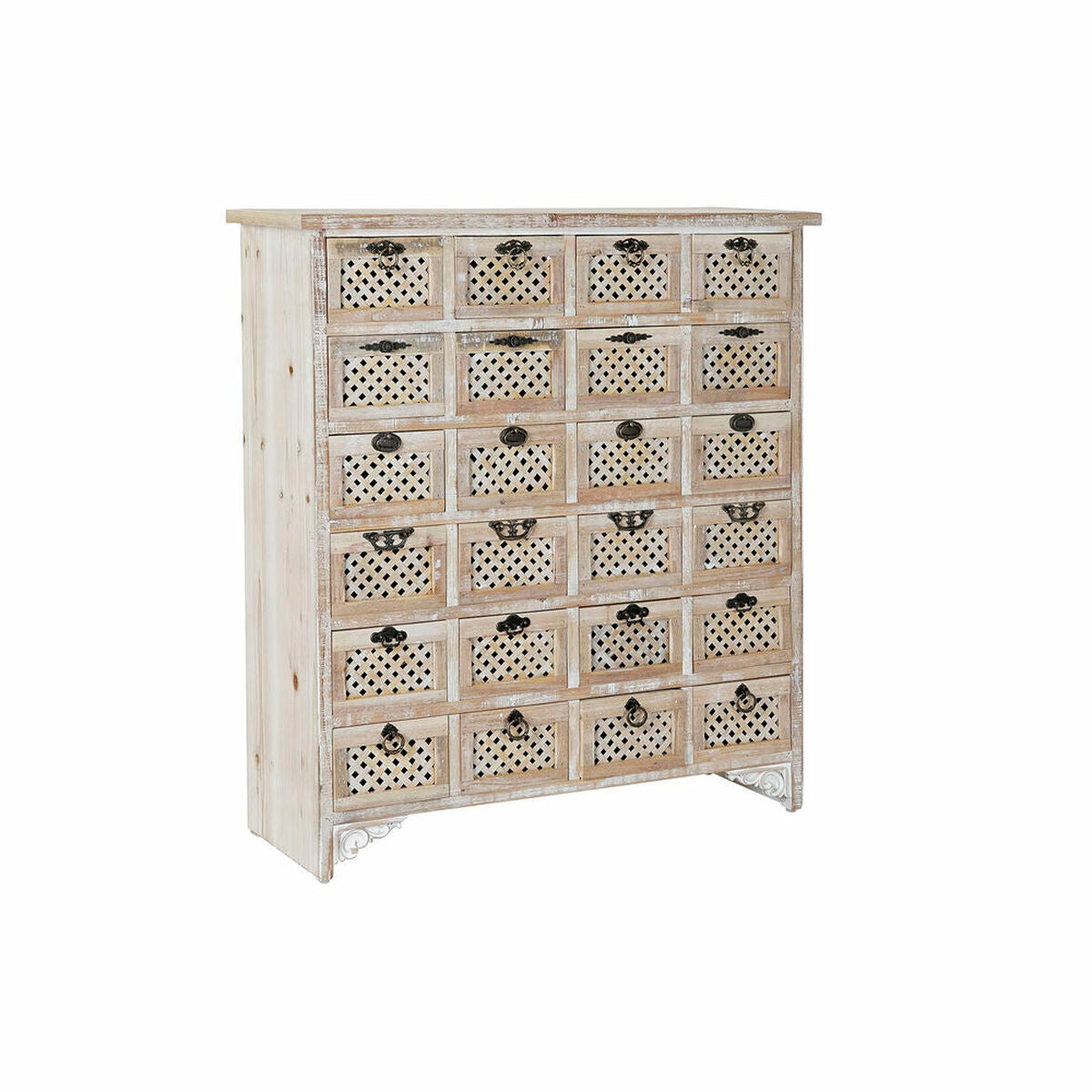 Chest of drawers in Wood and Cottage Style (89 x 30 x 98 cm)