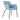 Himmelblauer Stuhl mit schwarzen Metallbeinen (58 x 59 x 76 cm)