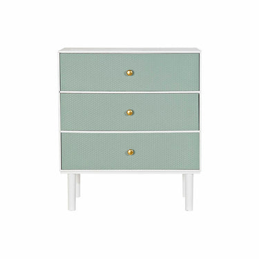 White Green Chest of drawers in Wood (60 x 28 x 70 cm)