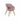 Sedia in velluto rosa con gambe in legno (56 x 55 x 74 cm)