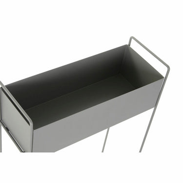 Ensemble de pots Loft en métal gris (57x20x74 cm)