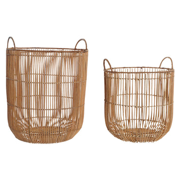 Basket set in Rattan (40 x 40 x 51,5 cm)