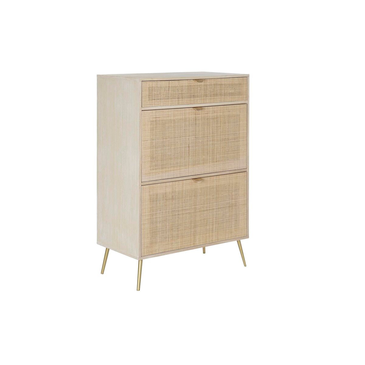 Shoe Rack in Wood and Rattan (75 x 40 x 112,5 cm)