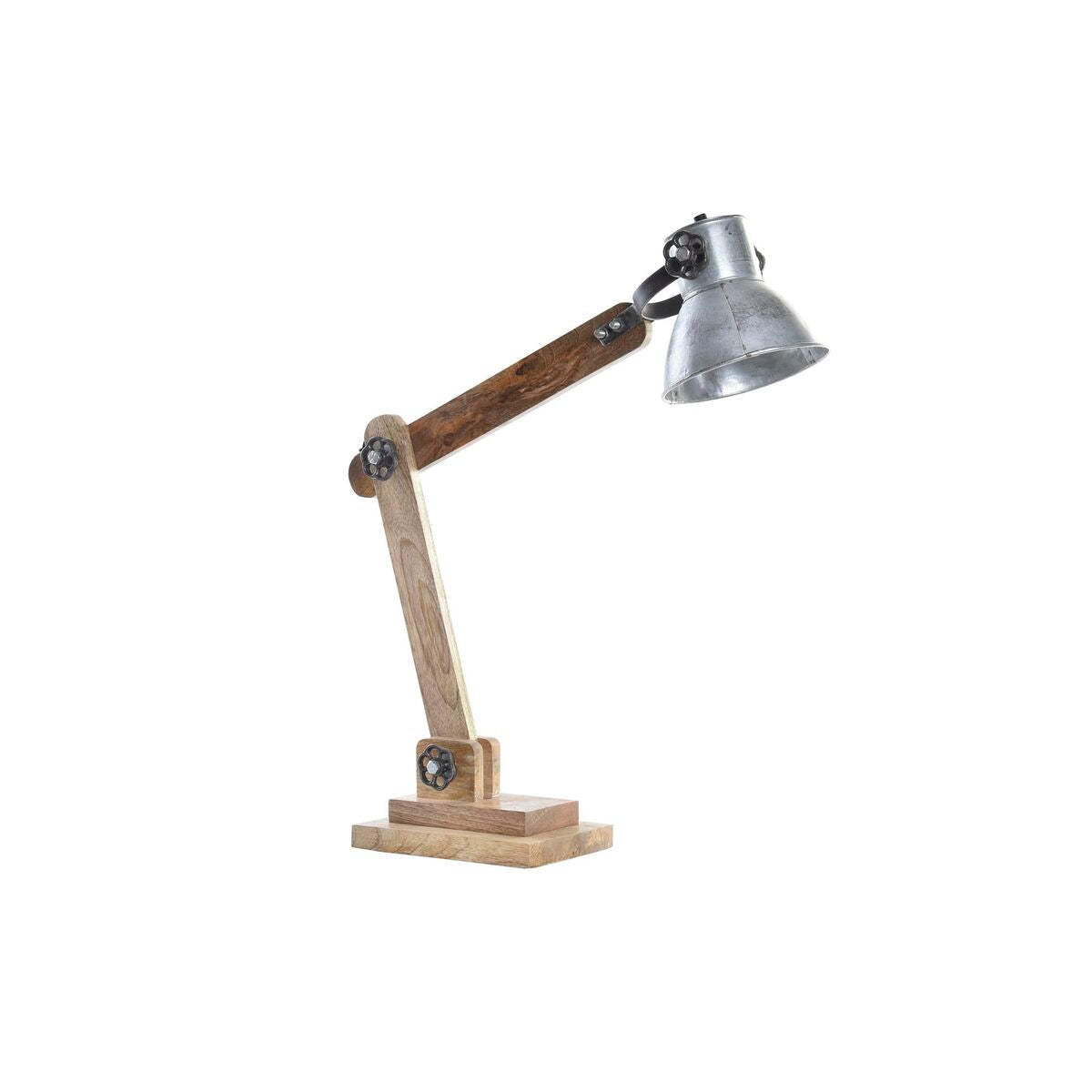 Desk lamp in Wood and Silver Finish 220 V 50 W (50 x 15 x 65 cm)