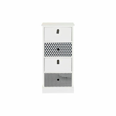 White Grey Chest of drawers in wood (36 x 25 x 79 cm)