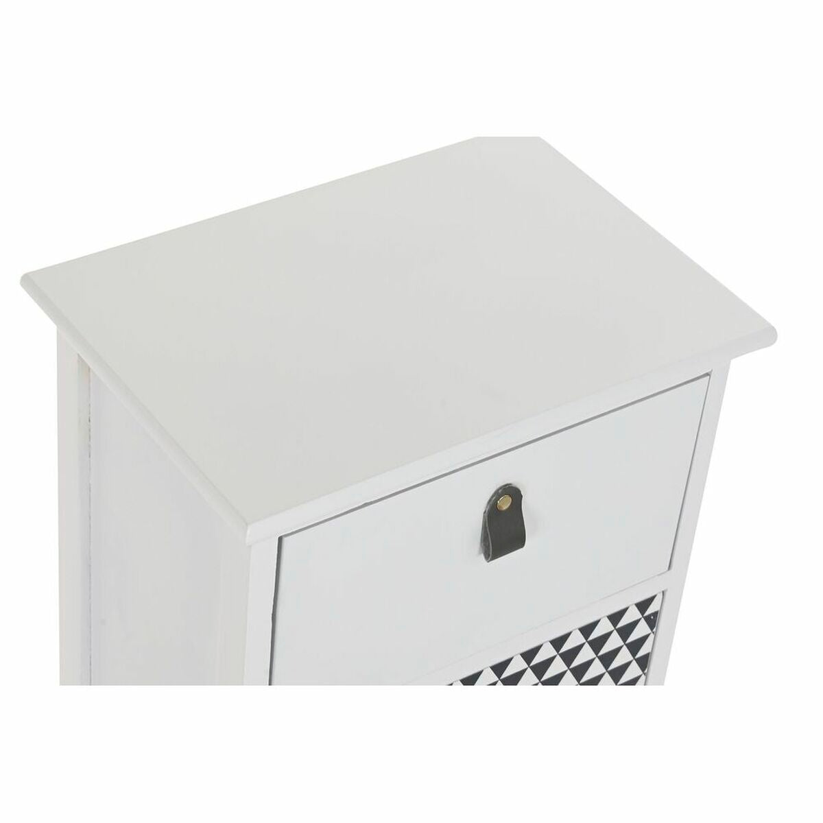 White Grey Bedside Table (36 x 25 x 44,5 cm)