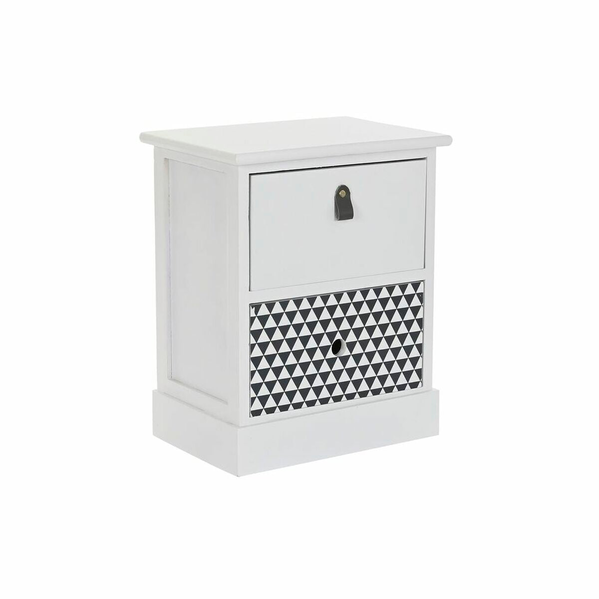 White Grey Bedside Table (36 x 25 x 44,5 cm)