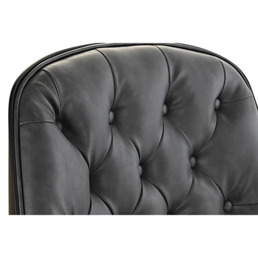 Dark Grey Armchair with Black Metal Legs (69 x 76 x 85 cm)