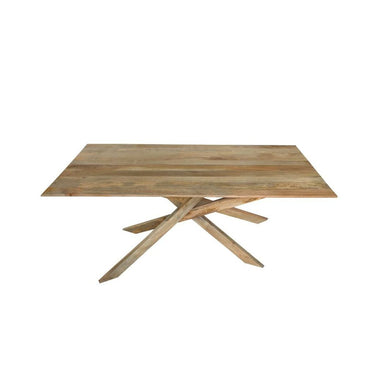 Table à manger en bois de manguier avec pieds croisés (180 x 90 x 76 cm)