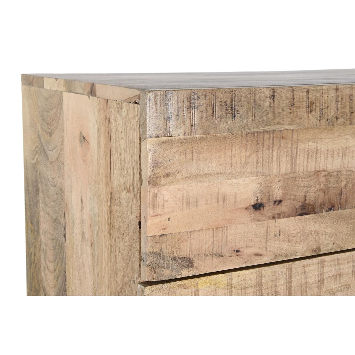 Chest of drawers in Mango Wood and Black Metal Legs (80 x 40 x 115 cm)
