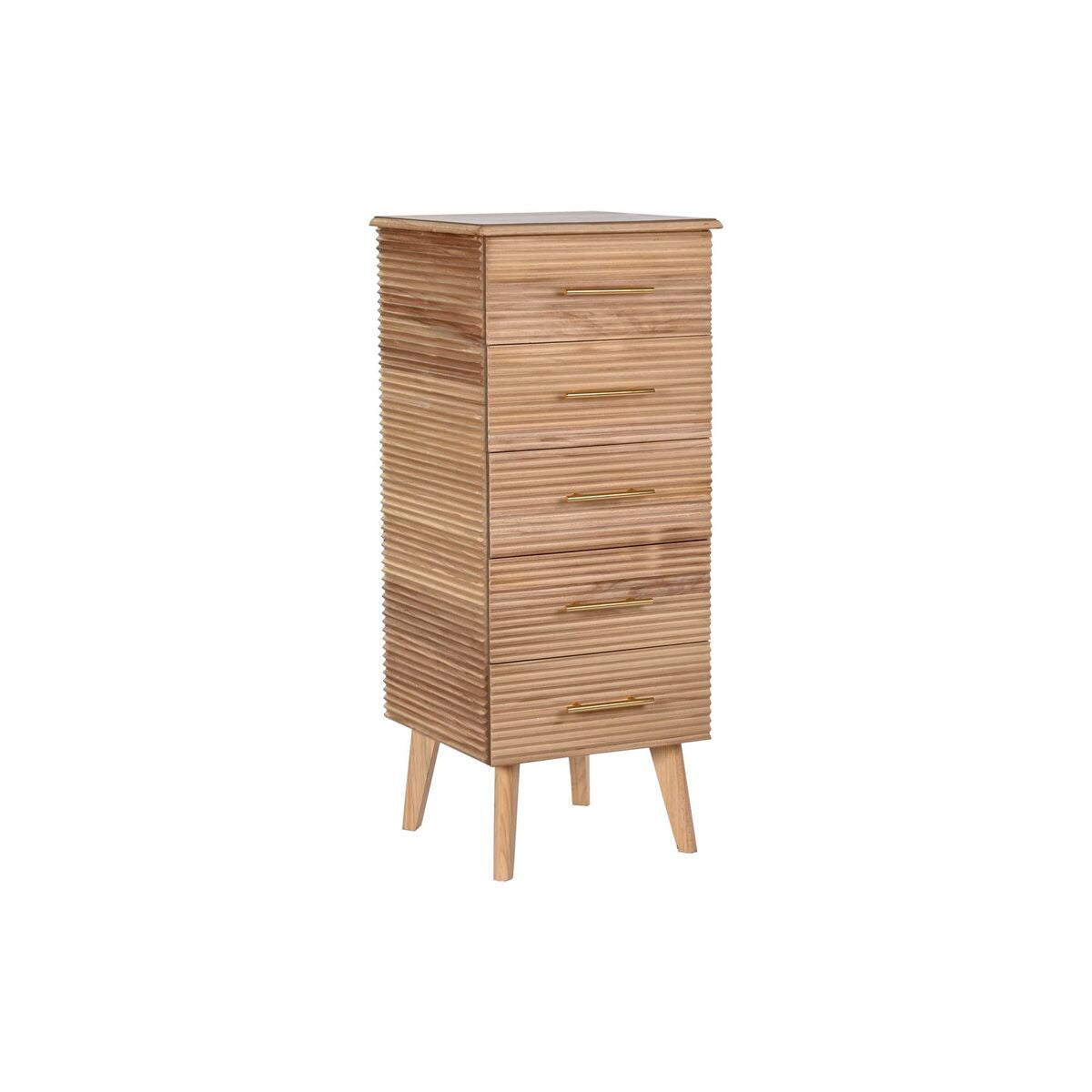 Chest of drawers in Wood with Golden Details (45 x 40 x 100 cm)