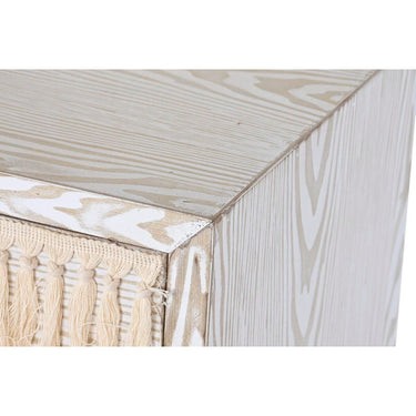 Table de chevet Boho en bois de sapin avec 3 tiroirs (48 x 35 x 72 cm)