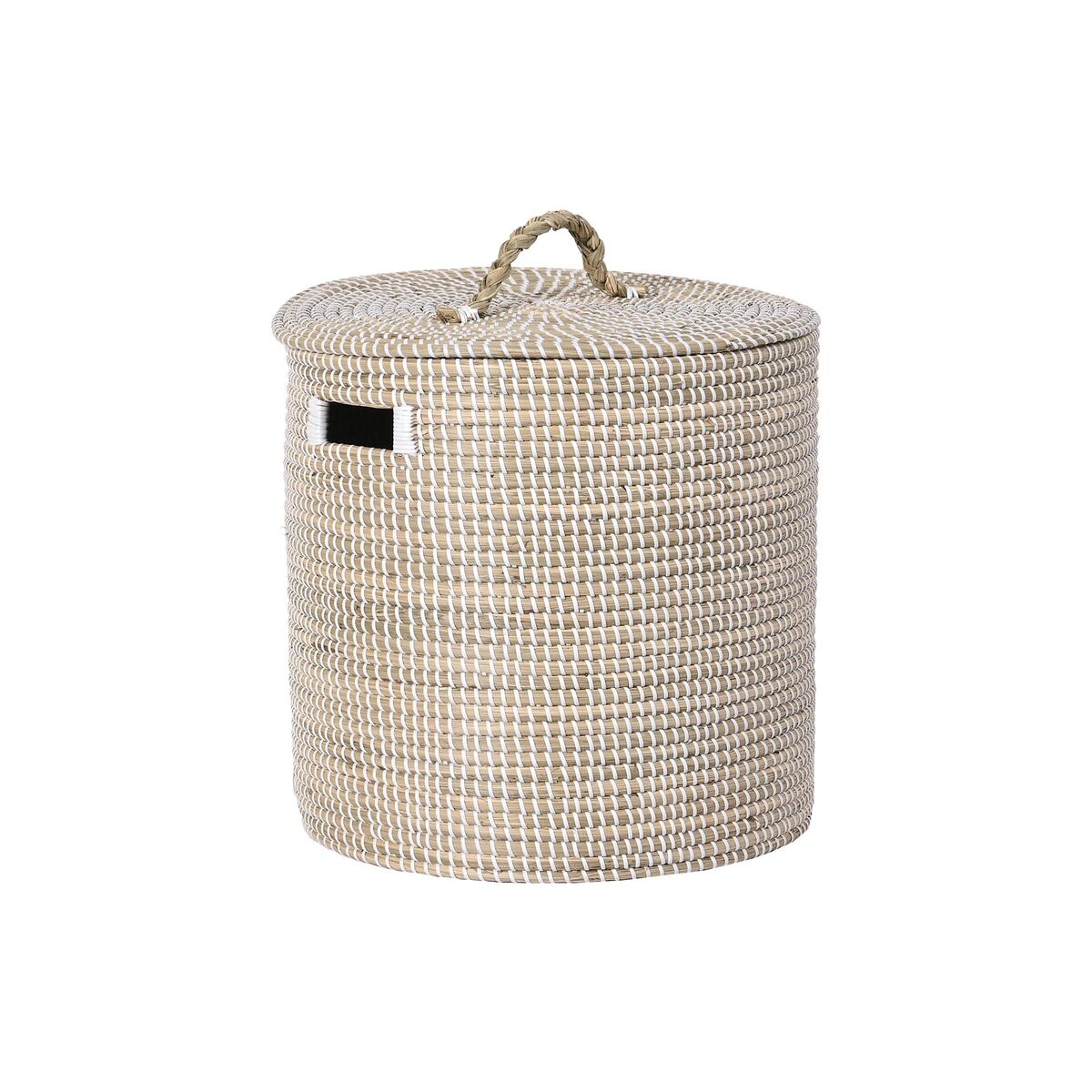 Decorative basket with lid in Seagrass (42 x 42 x 48 cm)